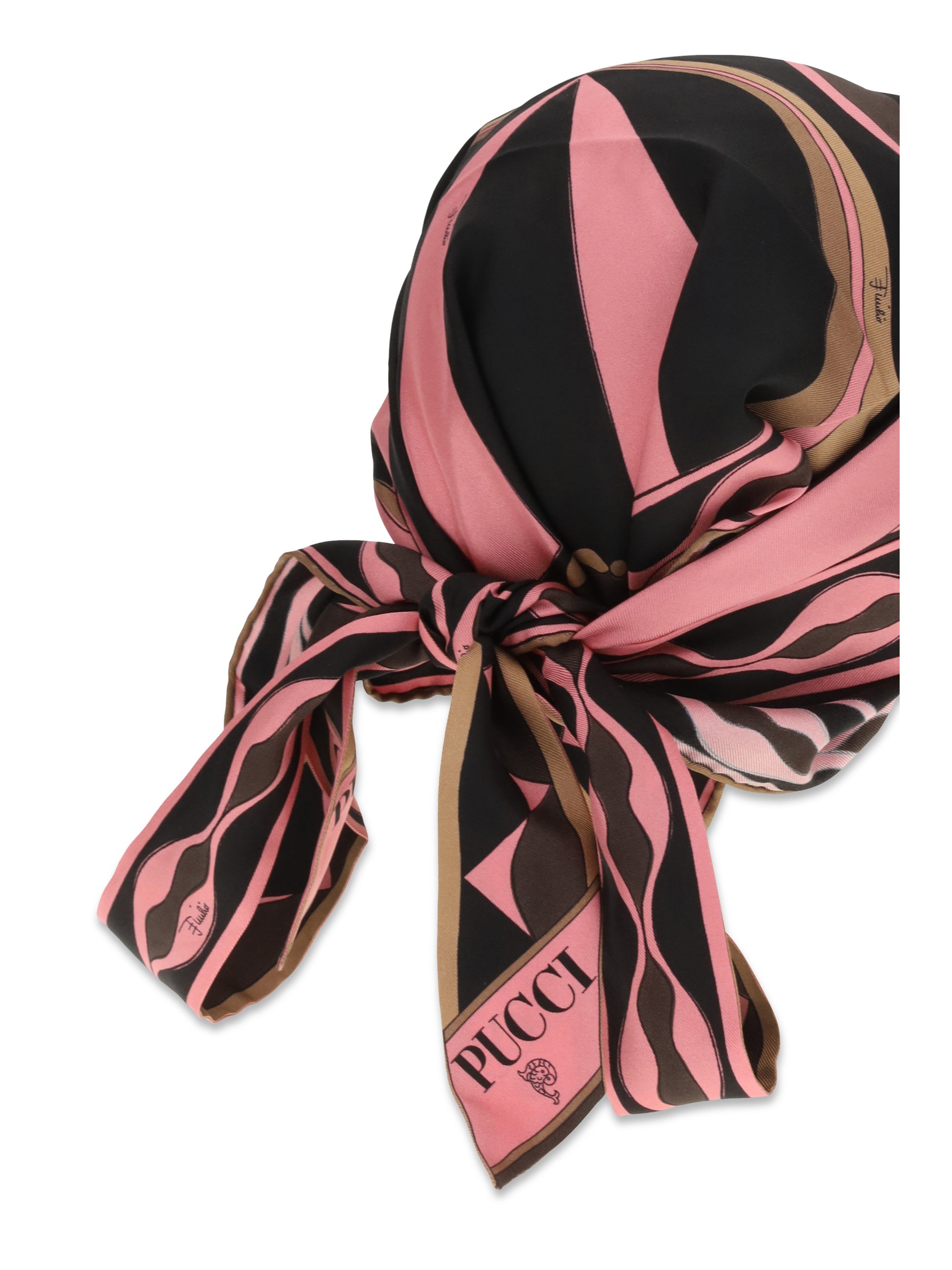 dune print silk twill triangle bandana