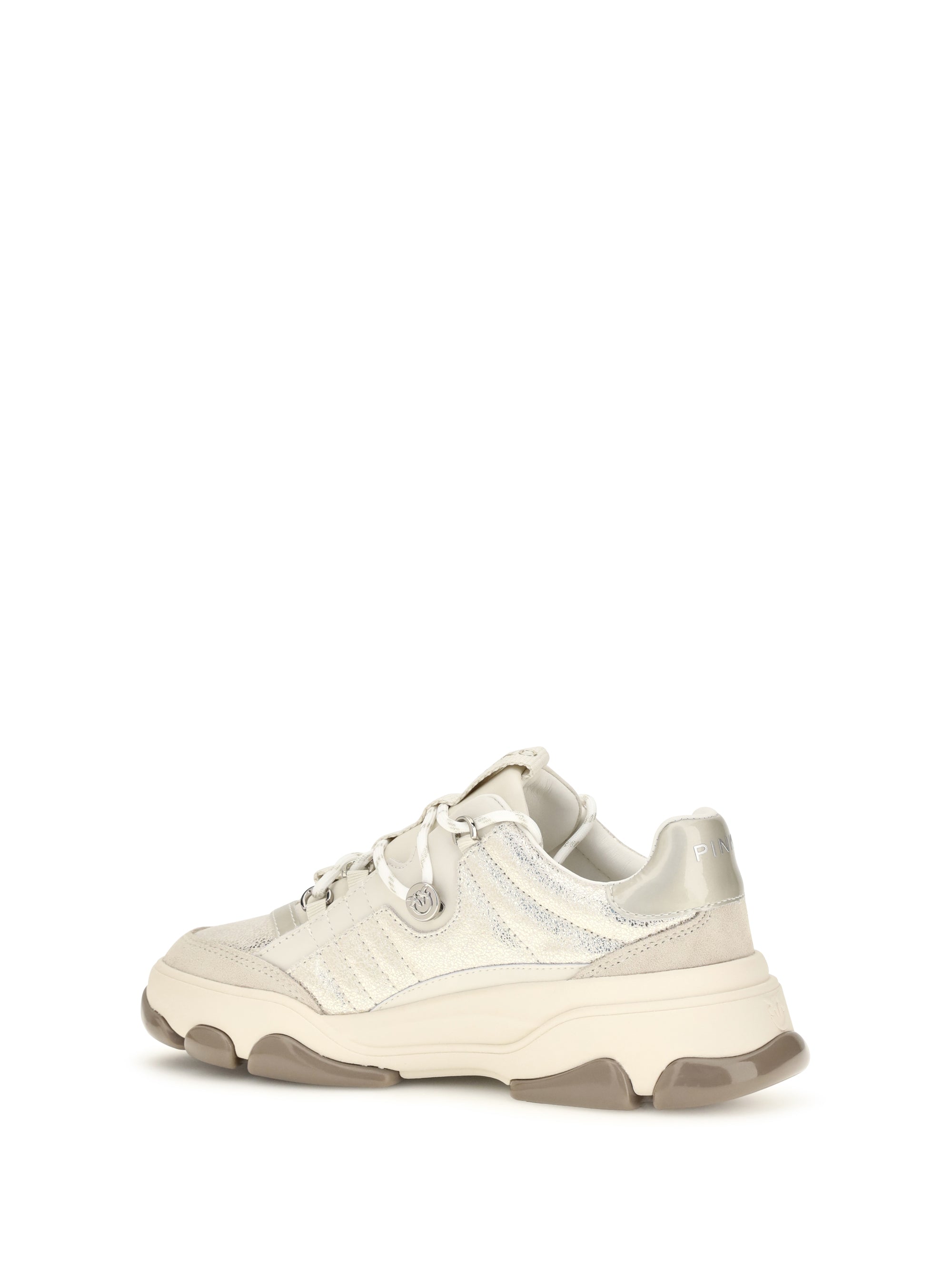 athena leather sneakers with sequin details