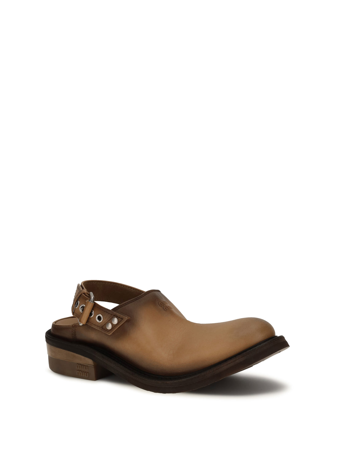 MIU MIU 36 foule leather mules