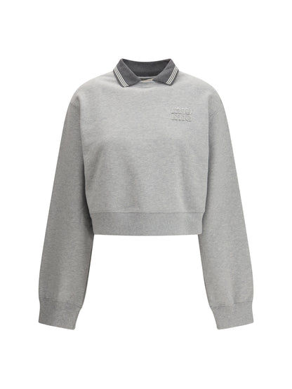 MIU MIU M embroidered logo sweater