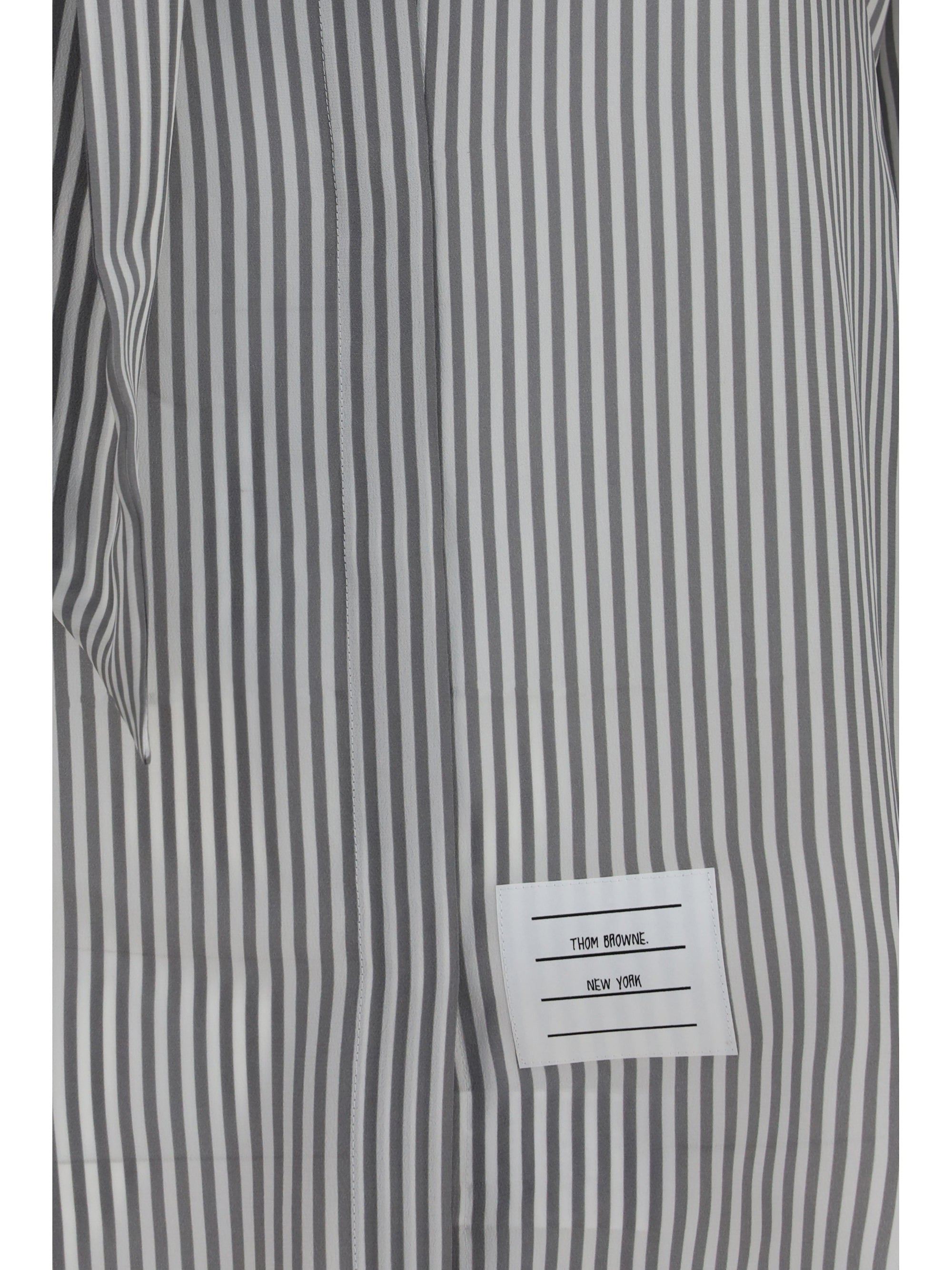 striped silk shirt with removable collar