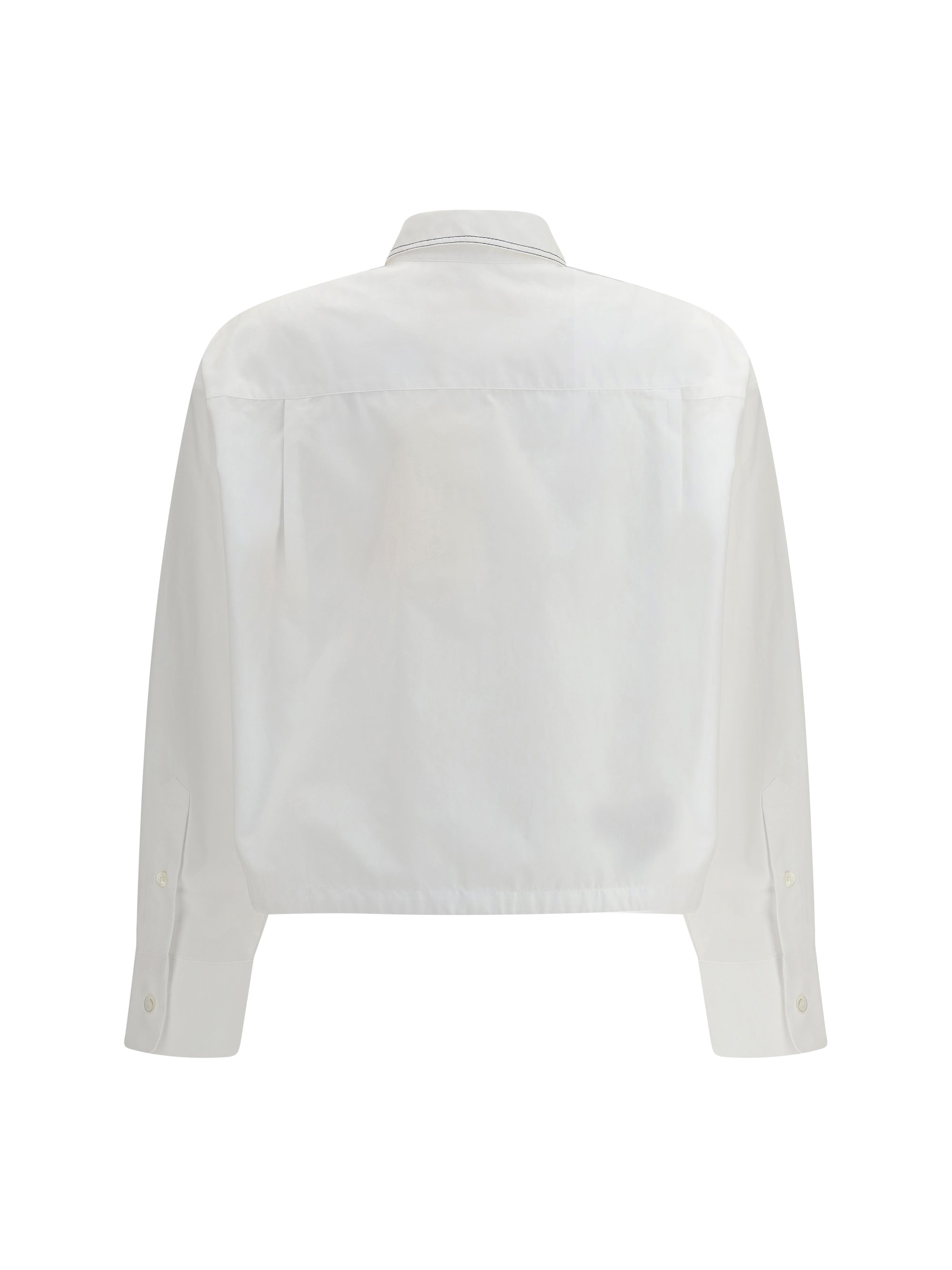 cropped long-sleeve shirt