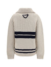 wool zip cardigan