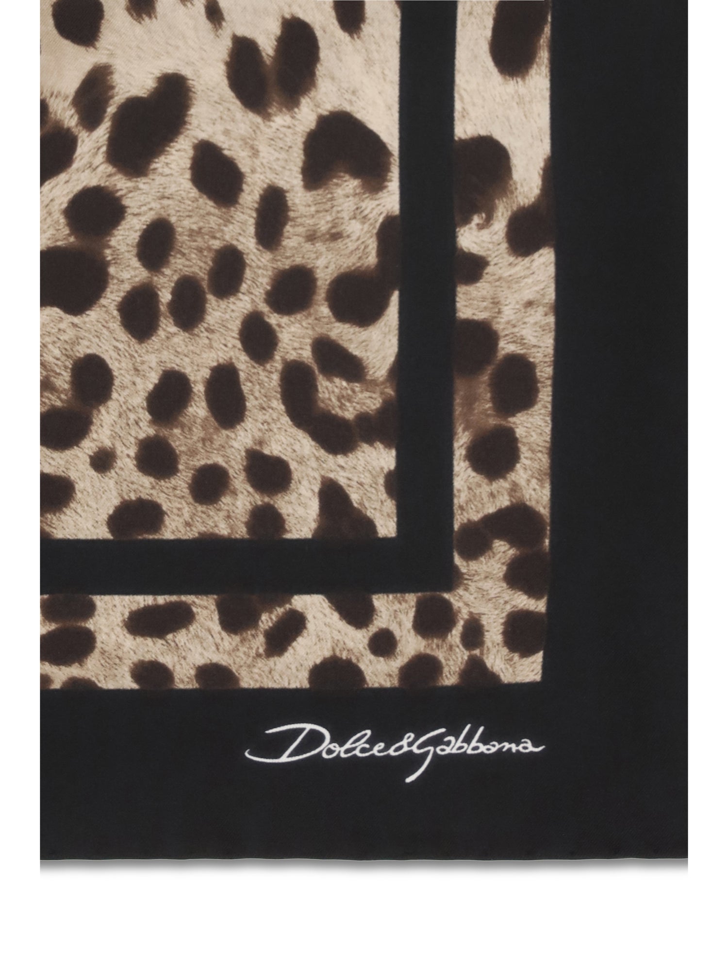DOLCE &amp; GABBANA OS leopard print silk scarf