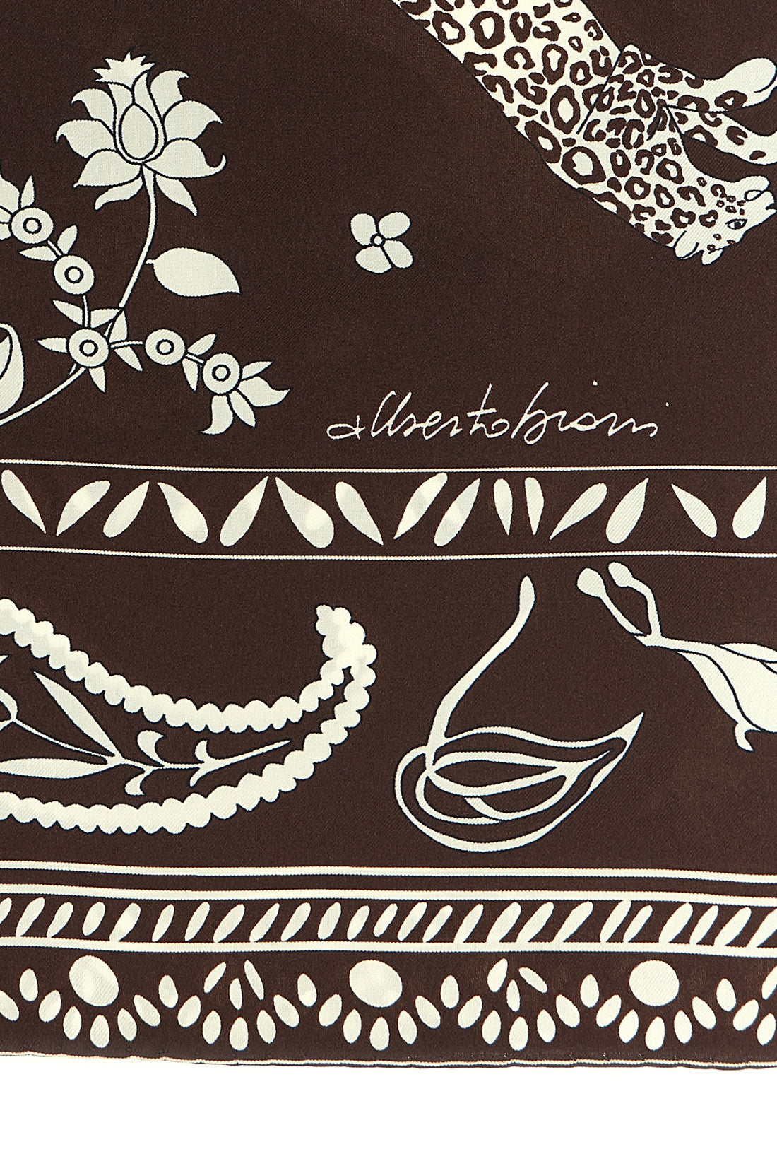 ALBERTO BIANI OS patterned silk scarf