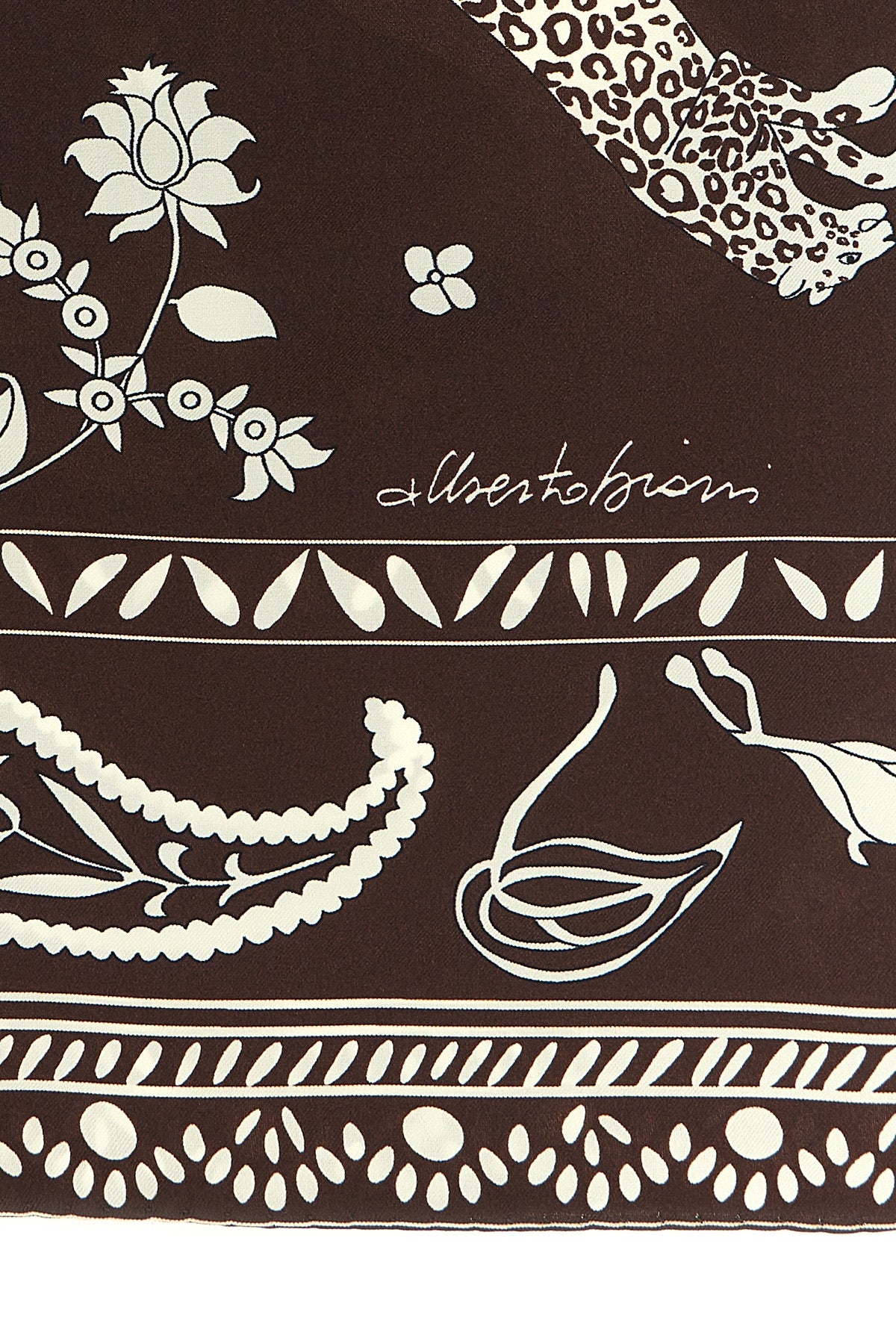 patterned silk scarf