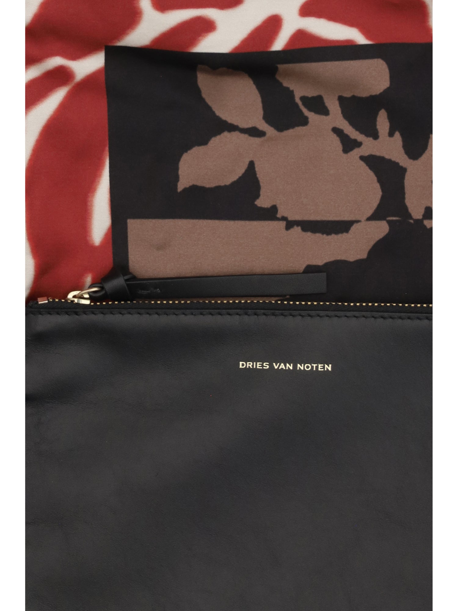 DRIES VAN NOTEN OS scarf print shoulder bag