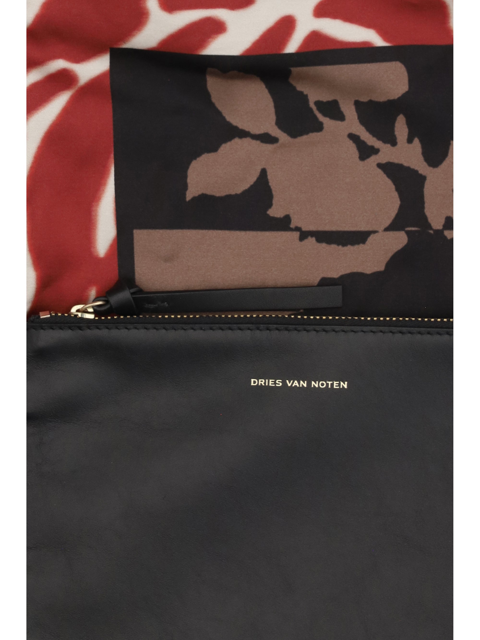 DRIES VAN NOTEN OS scarf print shoulder bag