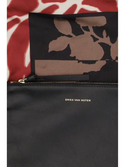 DRIES VAN NOTEN OS scarf print shoulder bag