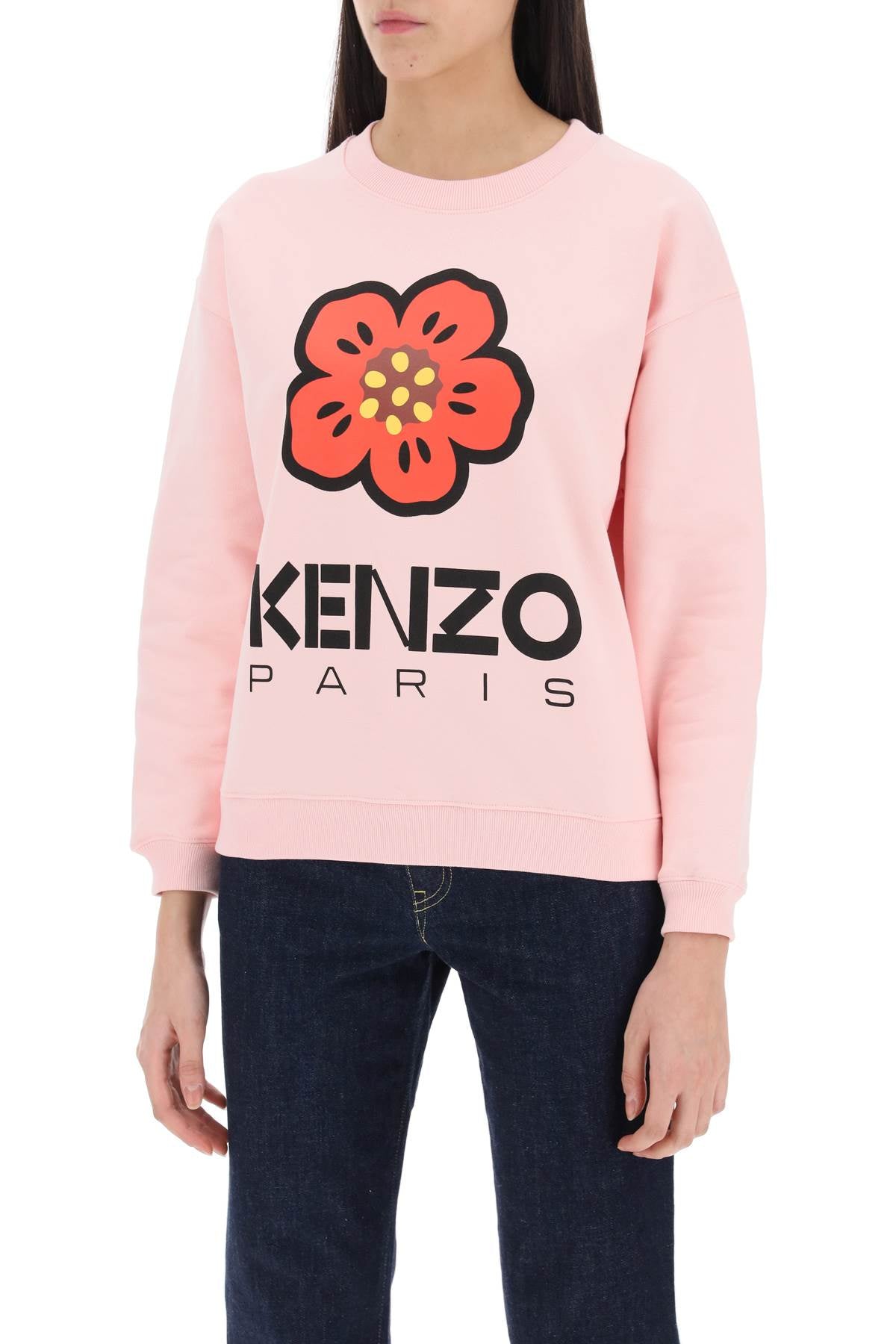 bokè flower crew-neck sweatshirt