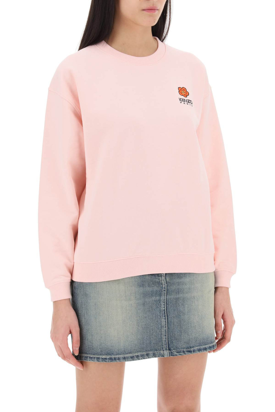 crew-neck sweatshirt with embroidery