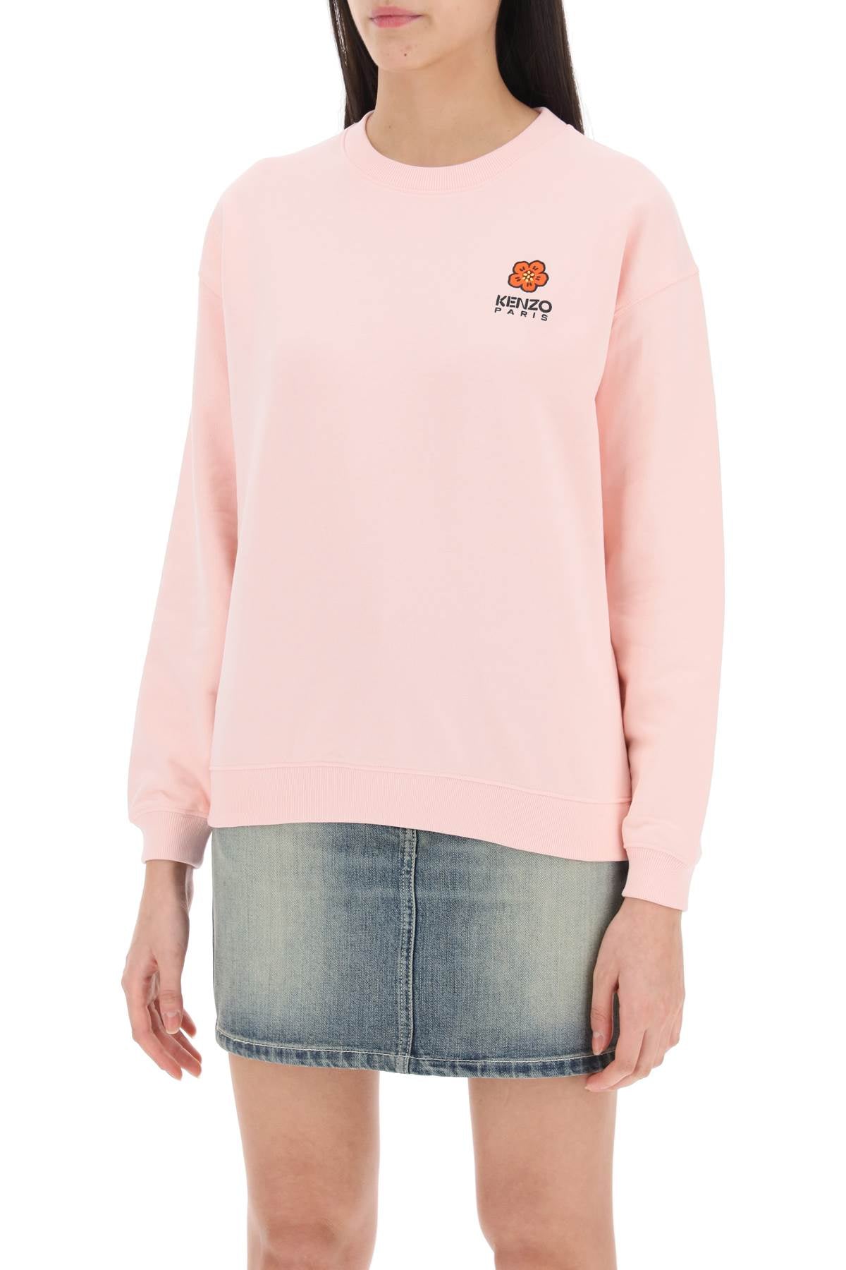 crew-neck sweatshirt with embroidery