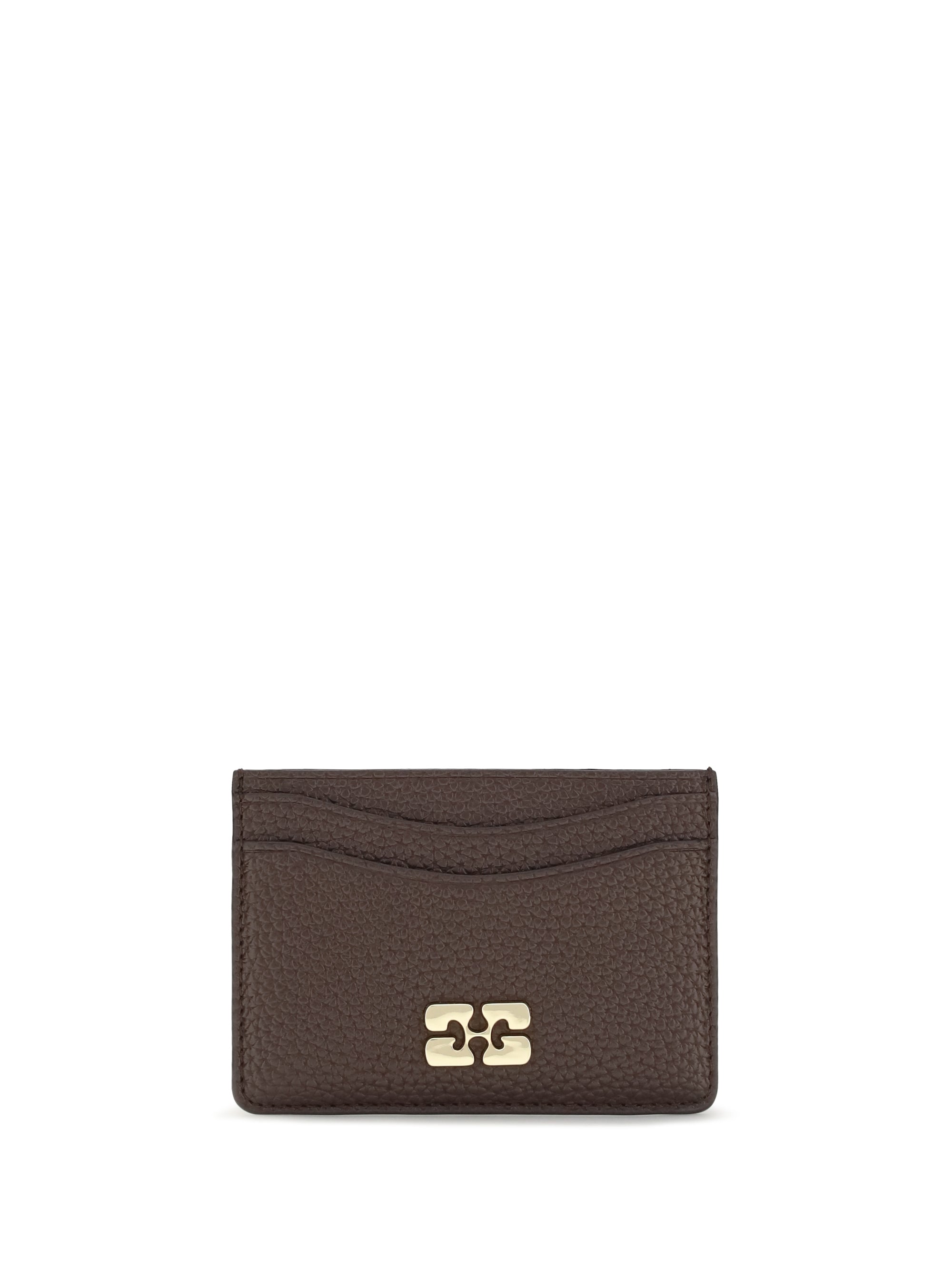 ganni card holder grained