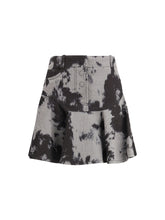 FENDI 40 denim miniskirt with animalier motif