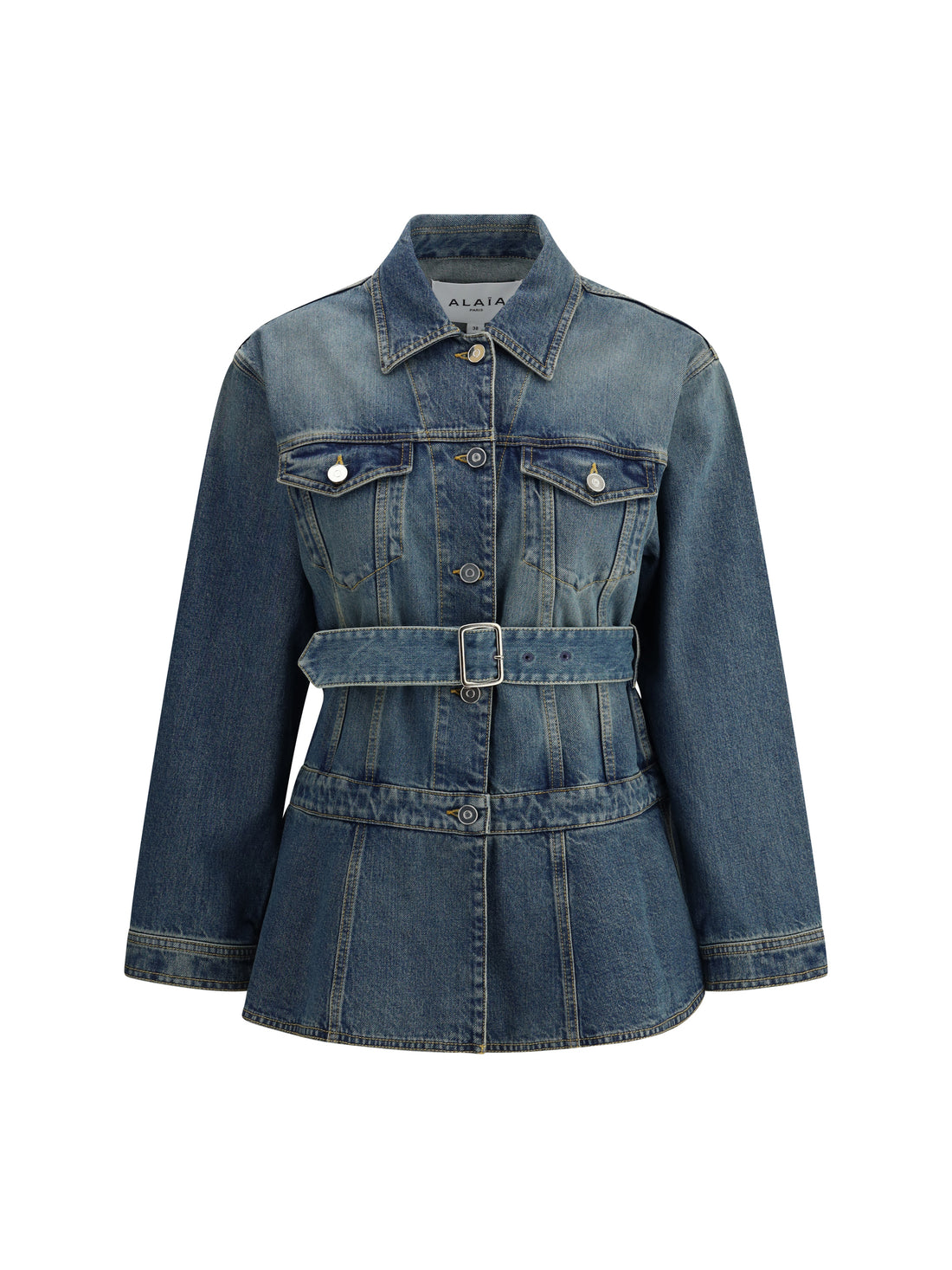 ALAIA 34 peplum denim jacket