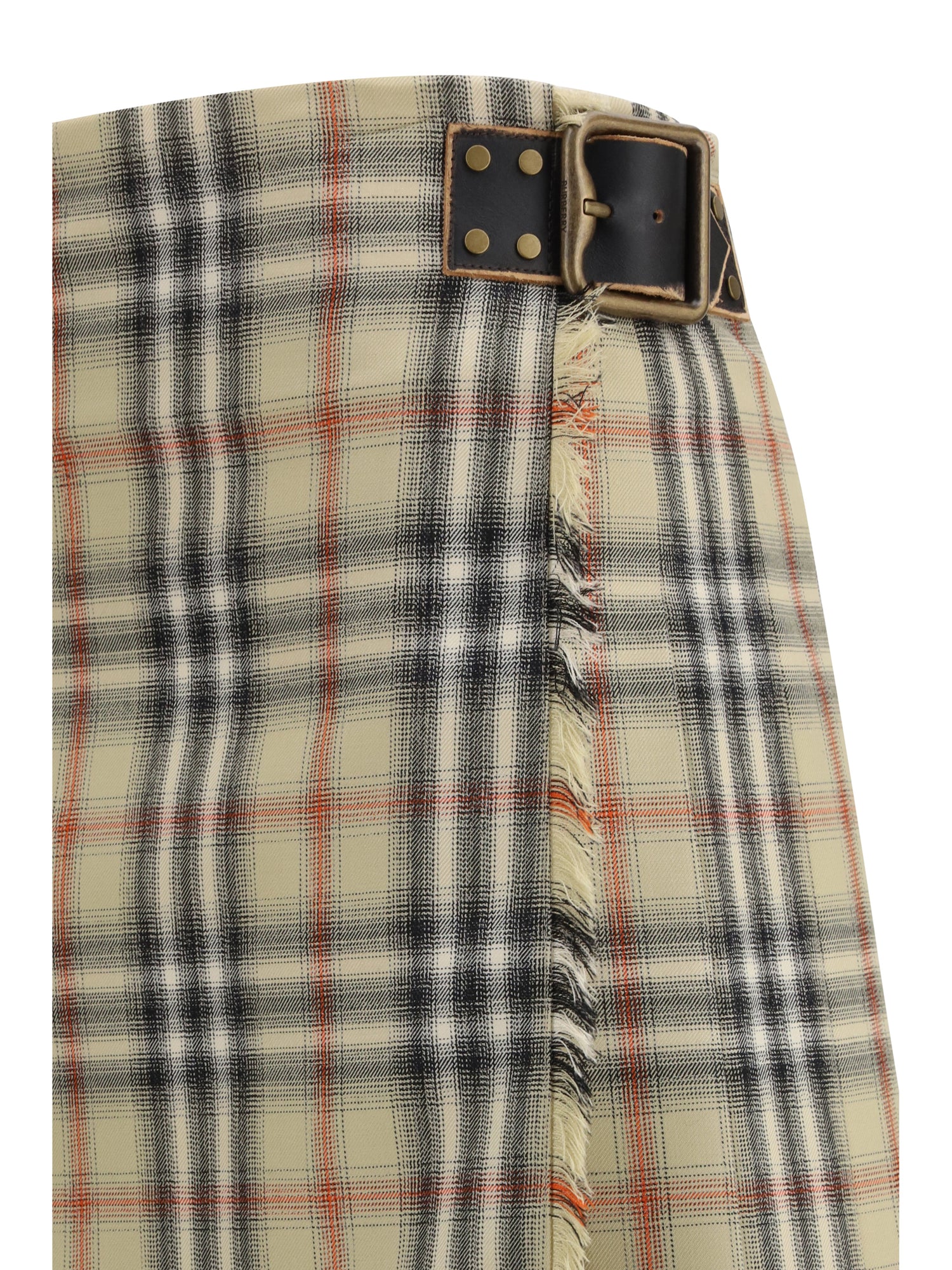 BURBERRY 6 check wool mini skirt