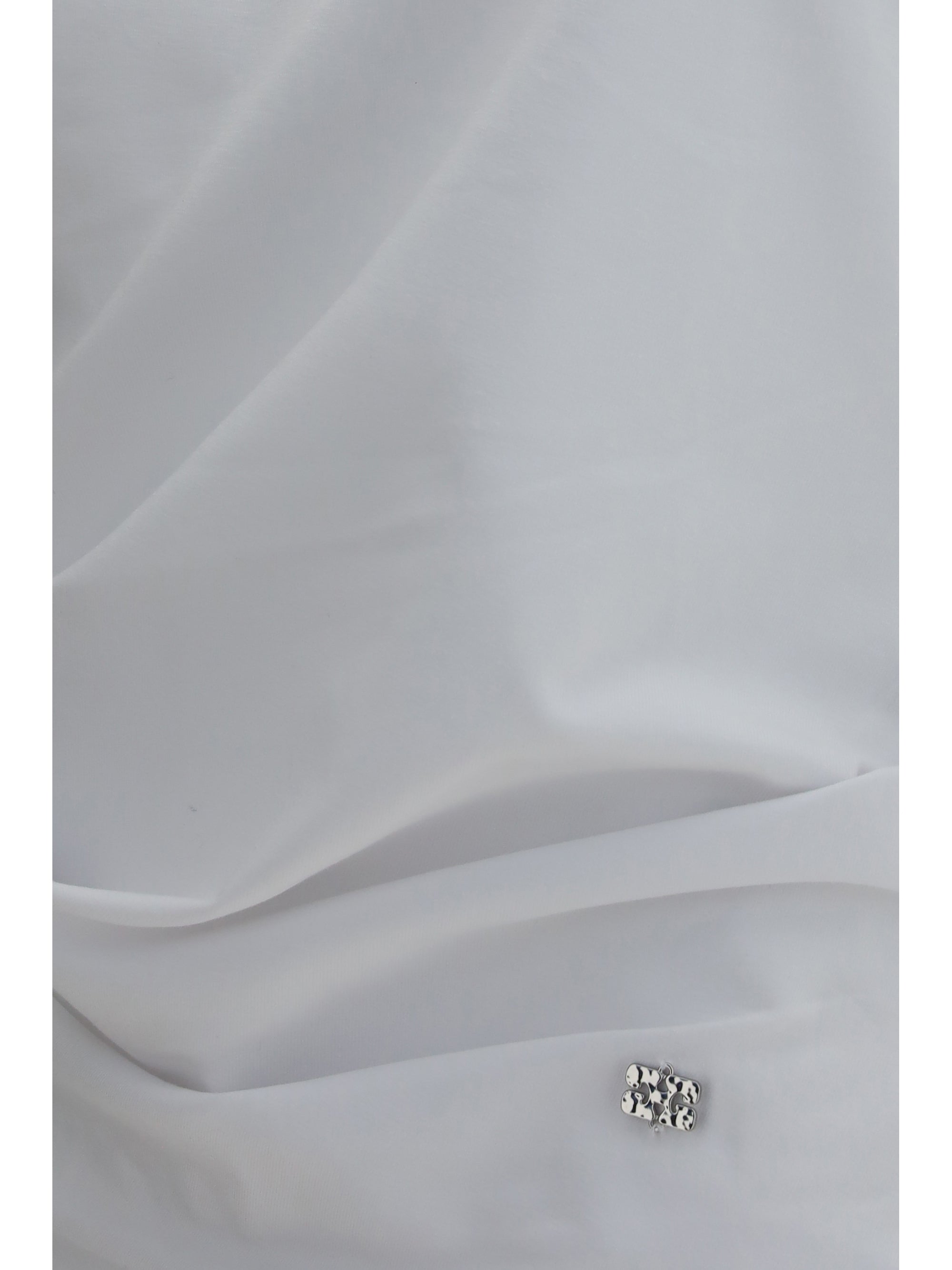 asymmetric draped stretch cotton top