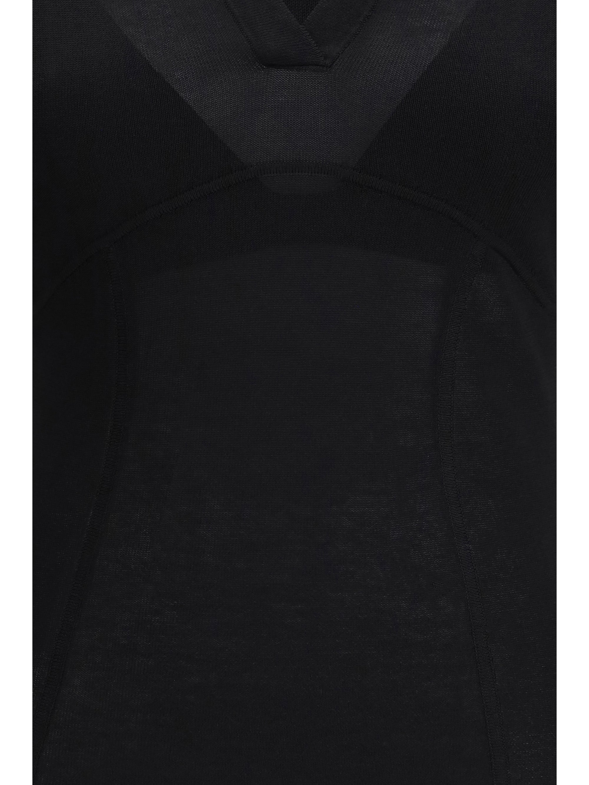 sweater long-sleeve with v-open neckline