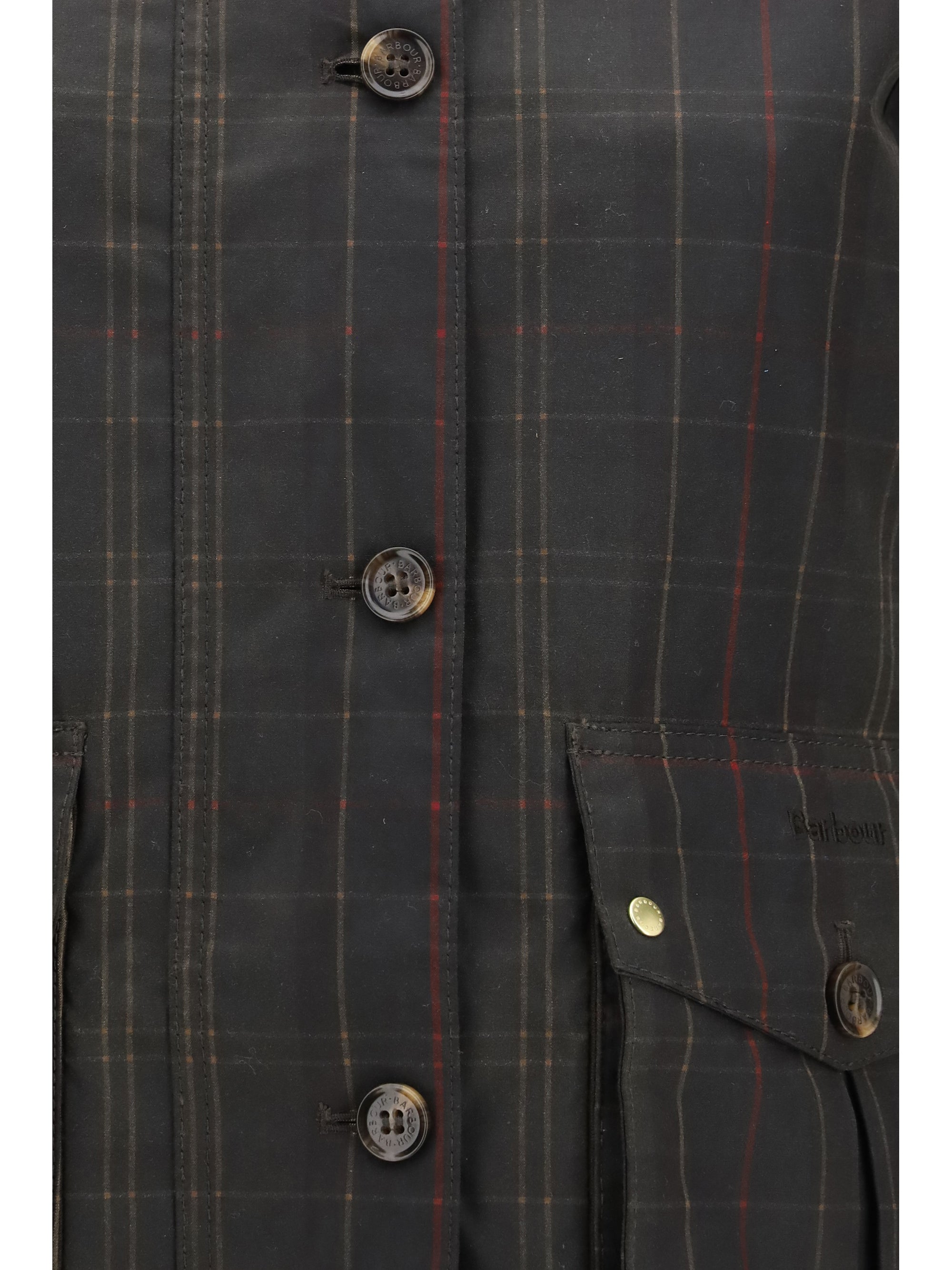 marena check waxed jacket