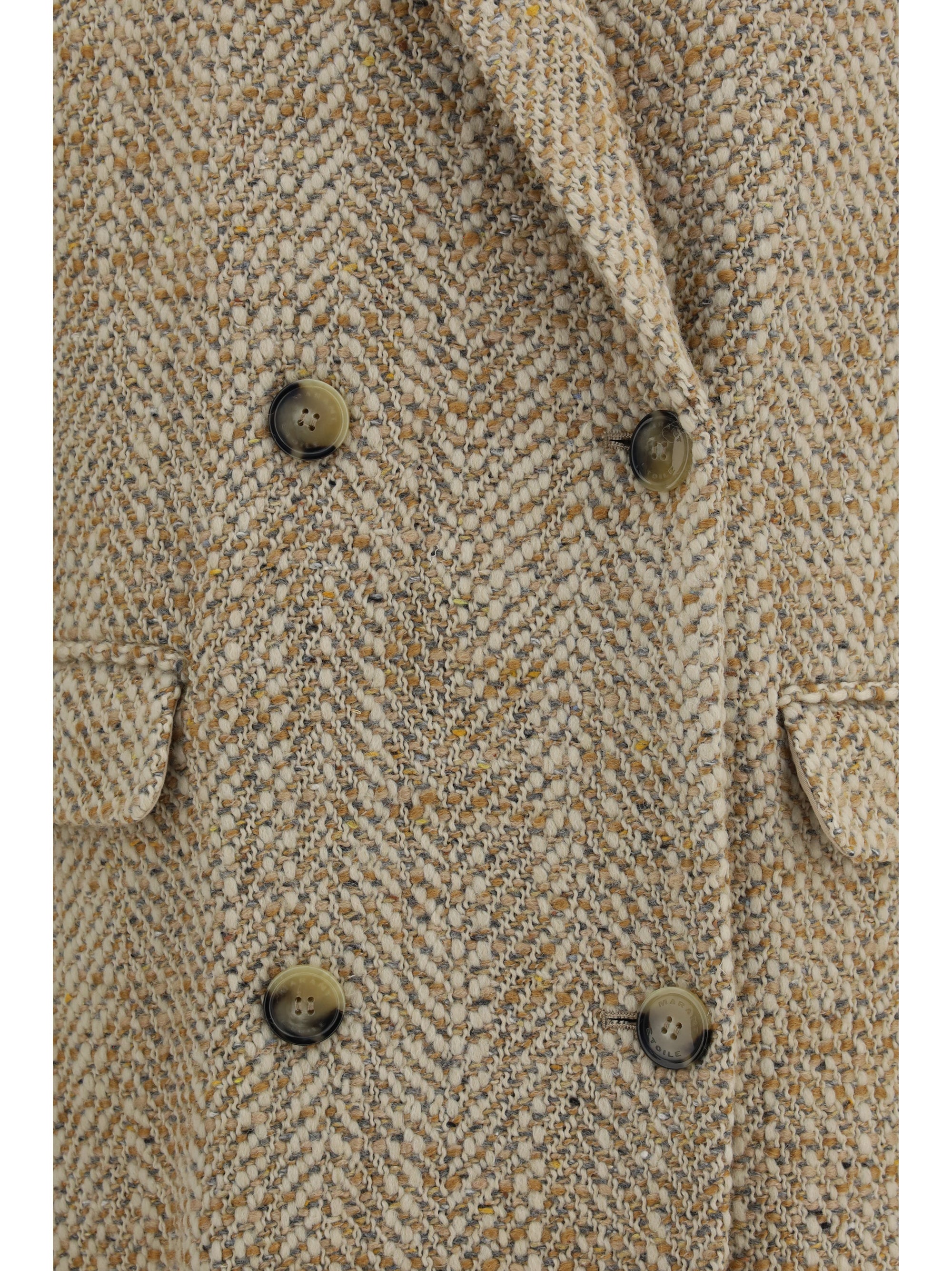 pilda herringbone wool-blend coat