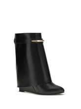 GIVENCHY 36 leather shark ankle boots