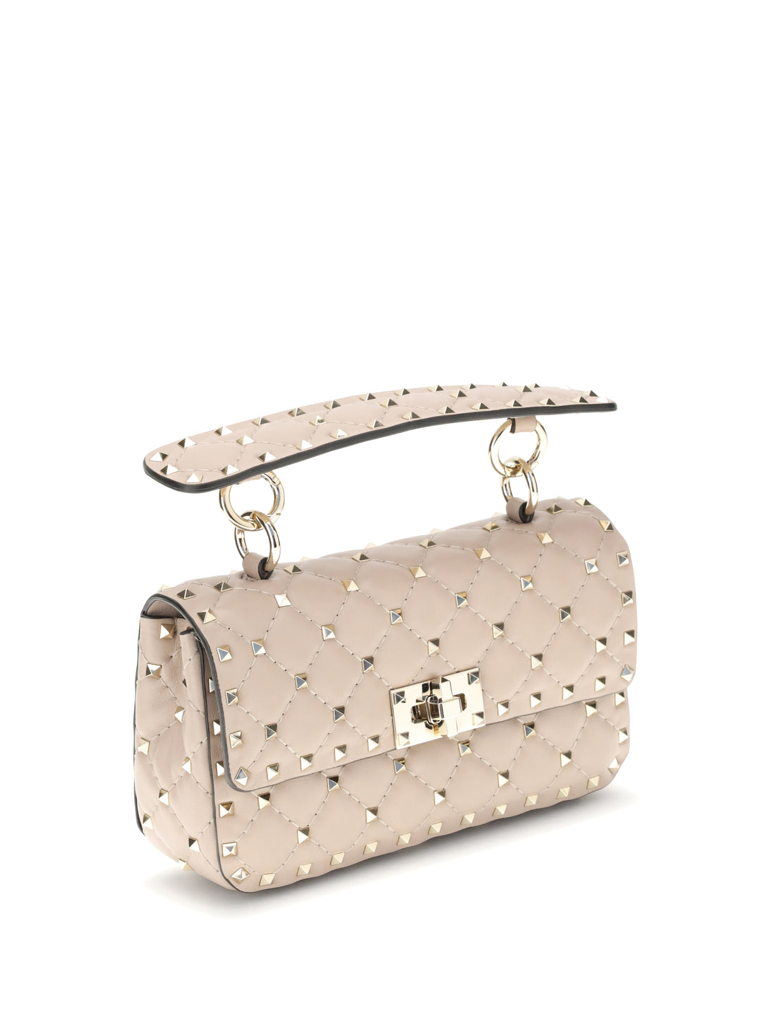 small leather rockstud spike handbag