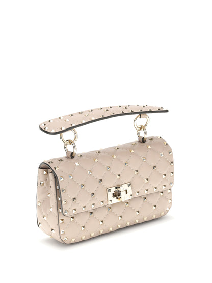 small leather rockstud spike handbag