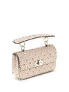 small leather rockstud spike handbag