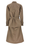 midi dress in cotton and silk blend