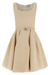 wool and silk blend mini dress