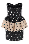 all-over falena dots print taffeta mini dress
