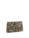 sequined clutch bag
