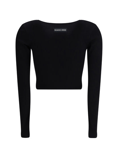 MARINE SERRE M moon logo long-sleeved top