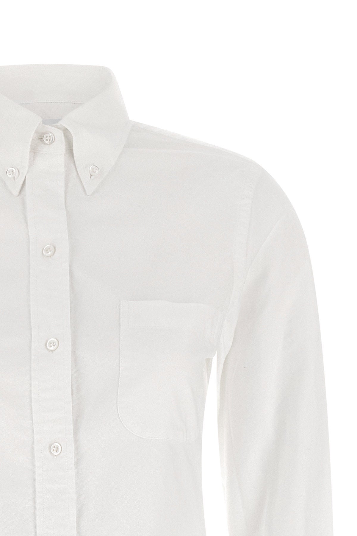 white cotton chermisier buttons closure