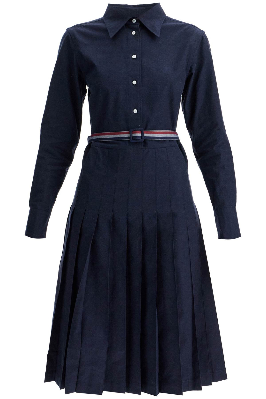 midi shirt dress with belt