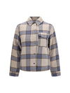 alaskan checked wool blend overshirt