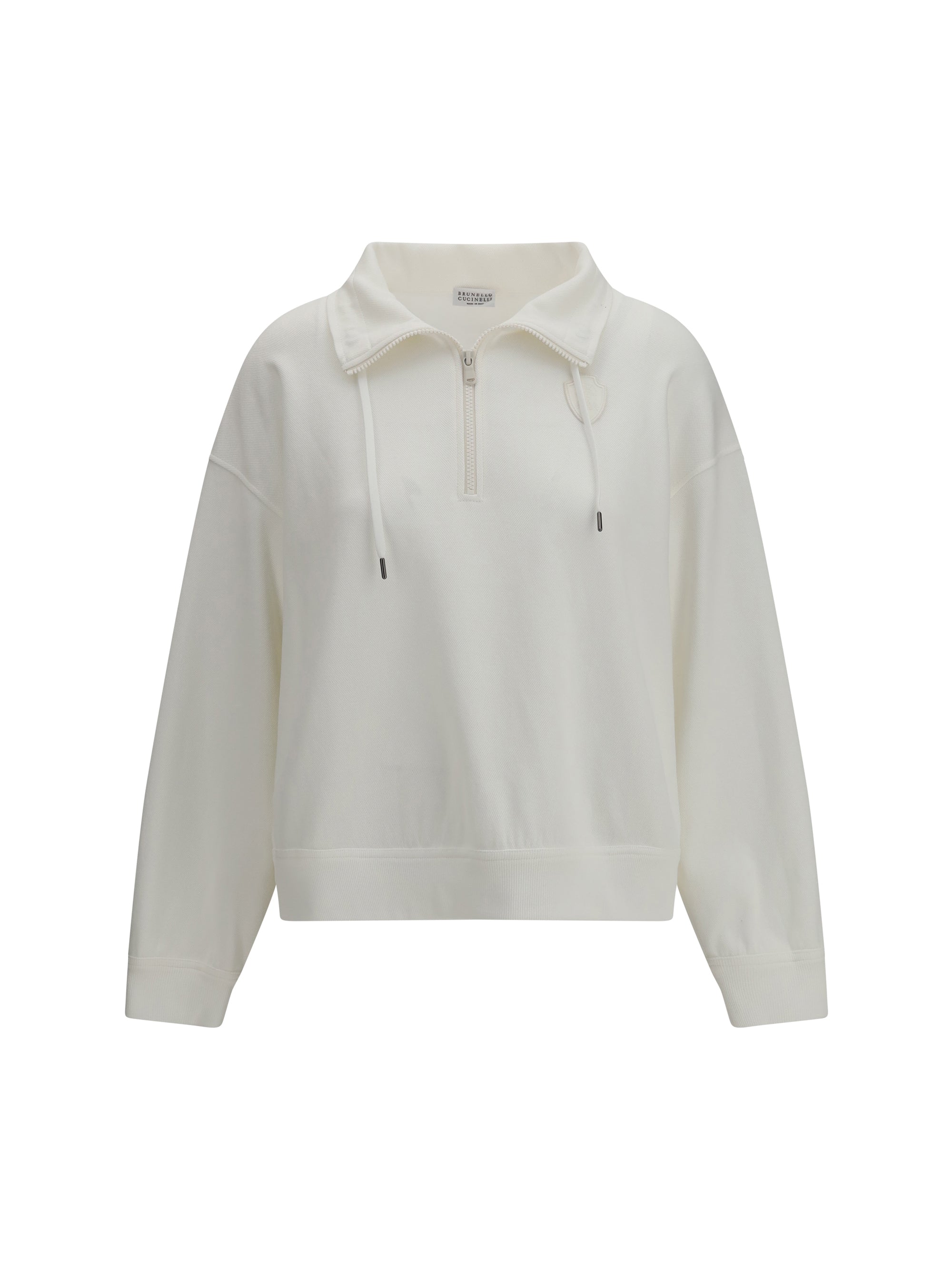 sweatshirt with logo patch