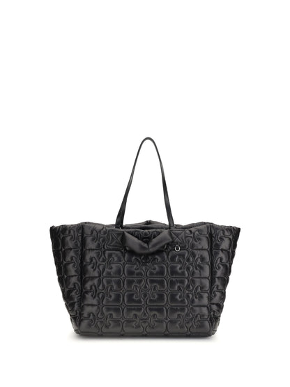 GANNI OS re-tech quilted tote