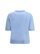 GANNI S puppies short sleeve sweater