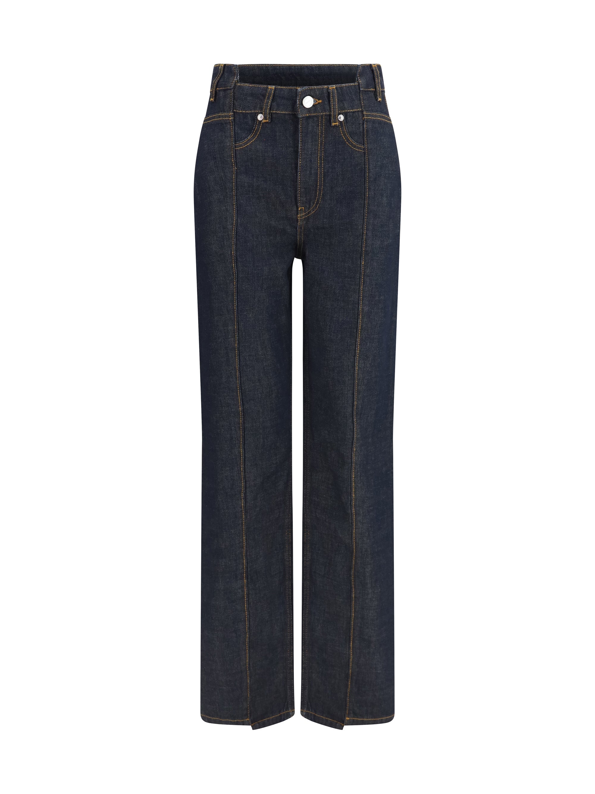 slub denim fold jeans