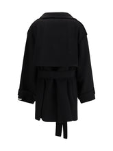 MAX MARA SPORTMAX 38 short wool trench coat 