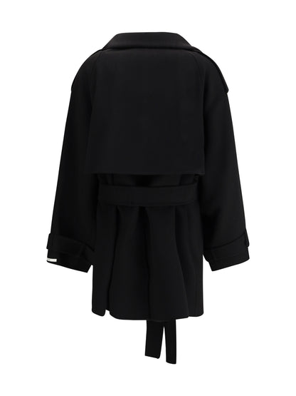 MAX MARA SPORTMAX 38 short wool trench coat 