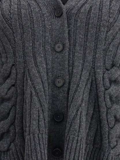 ALEXANDER MCQUEEN M peplum cable cardigan