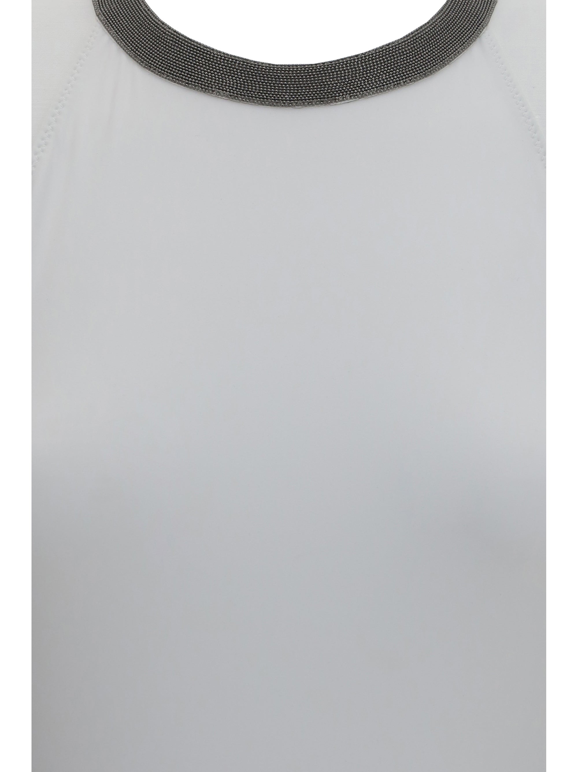 one-piece swimsuit with monili embellishment