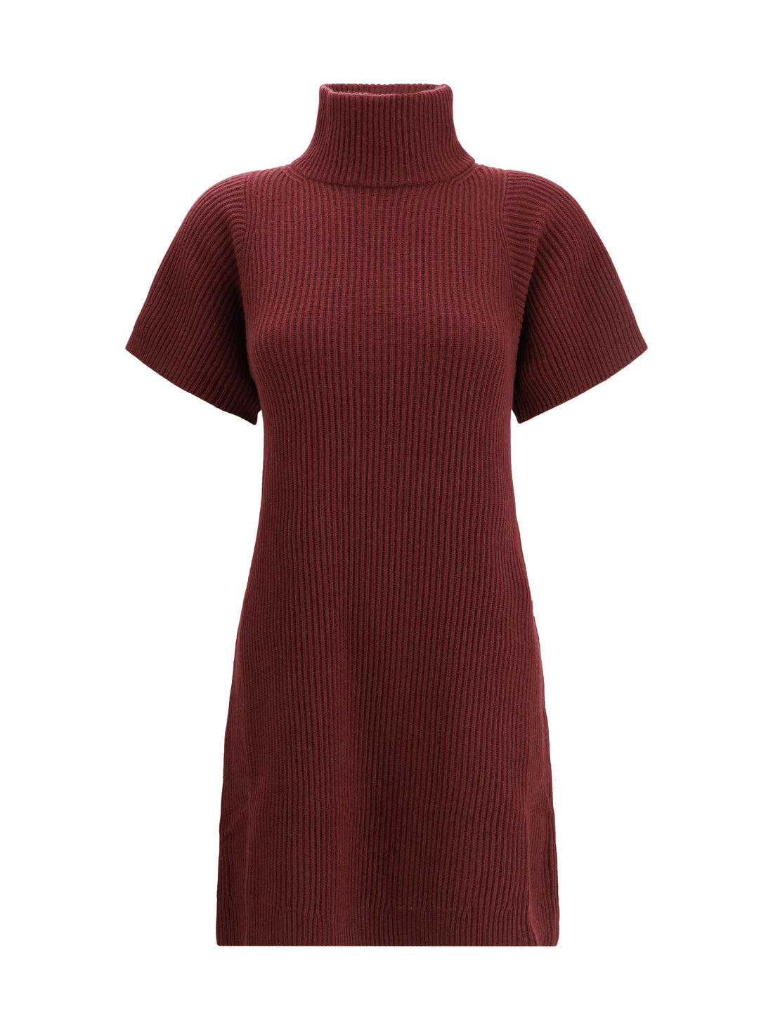 BRUNELLO CUCINELLI L english rib knit dress in virgin wool cashmere and silk 
