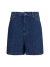 high-waisted denim shorts
