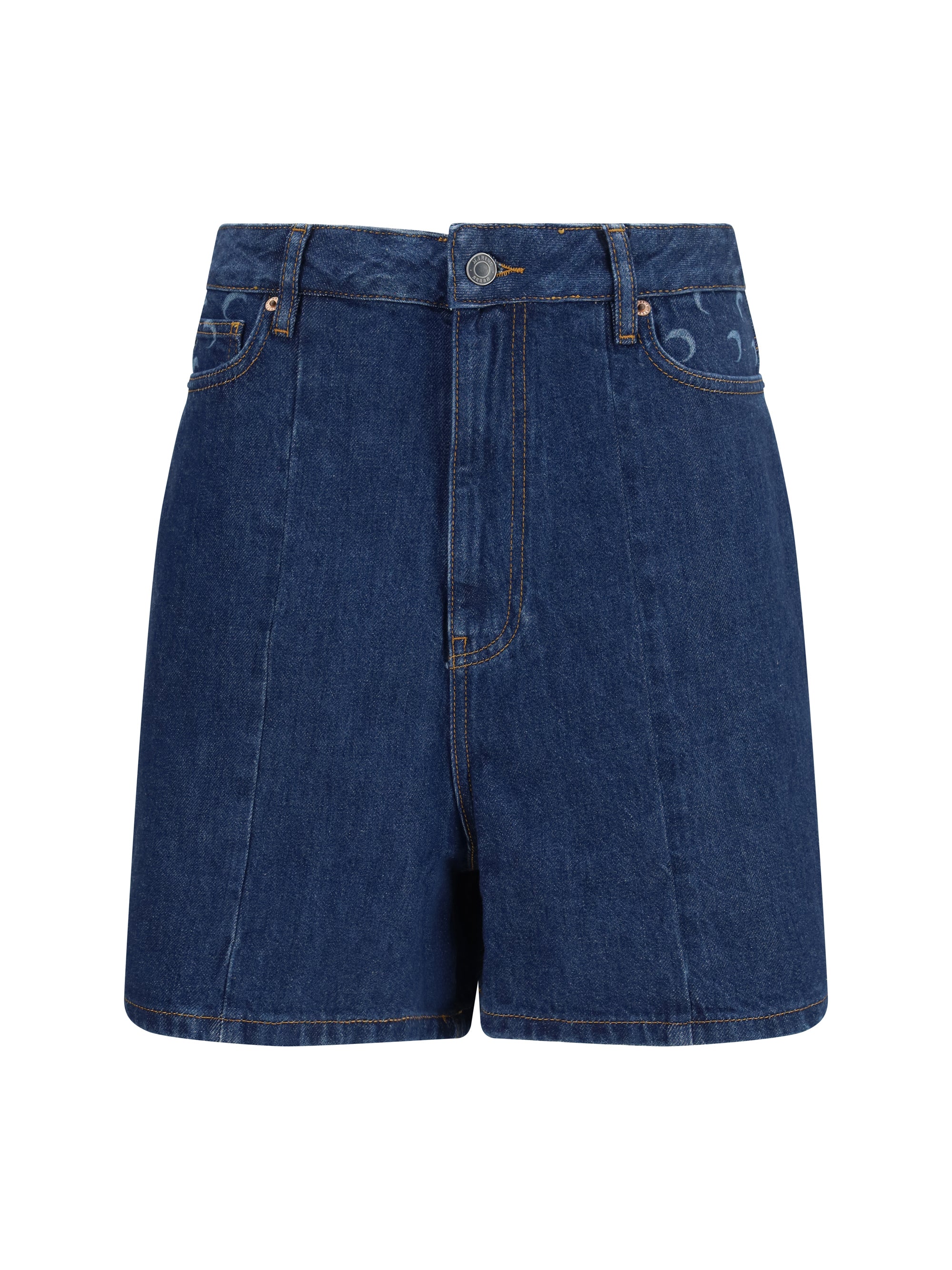 high-waisted denim shorts