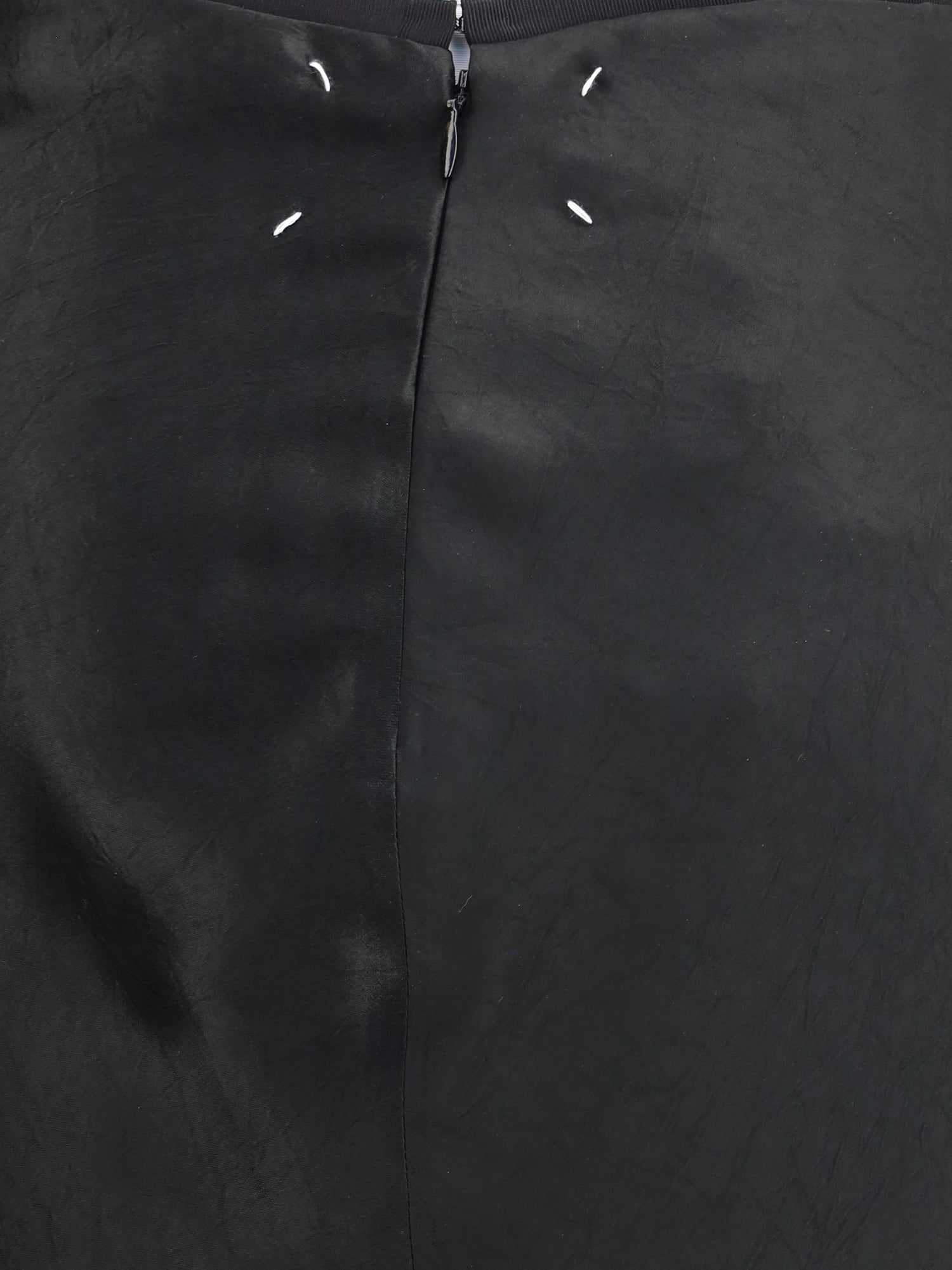 MARGIELA 44 satin midi skirt 