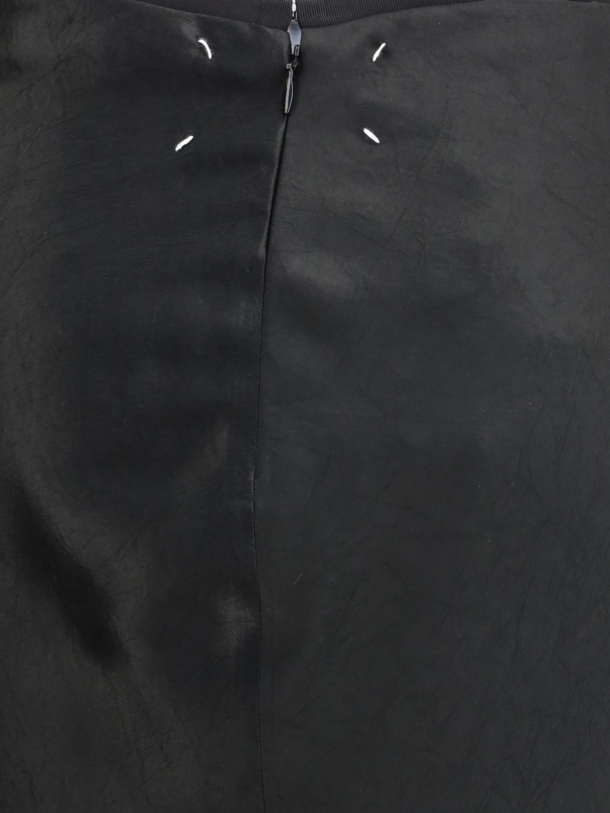MARGIELA 44 satin midi skirt 