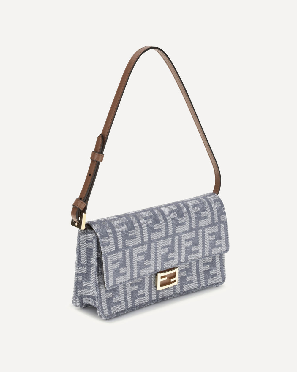 ff denim clutch bag